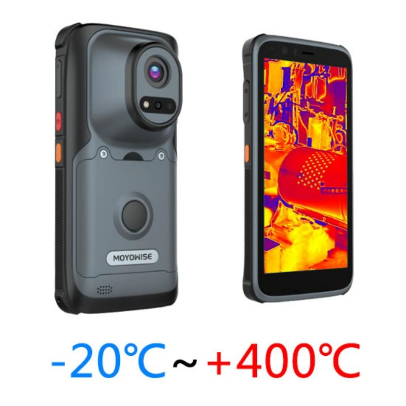 Portable thermal imaging temperature measurement device